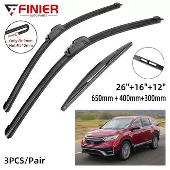 3 шт. щетки стеклоочистителя для HONDA CR-V CRV MK5 2017-2020 26 16 12 подходят для переднего лобового стекла, щетки для окон, резак, аксессуары 2017 2018 2019 2020