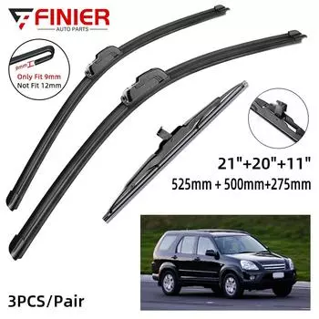 3 шт. щетки стеклоочистителя для HONDA CRV CR-V 2001-2006 21 20 11 подходят для переднего лобового стекла, щетки для окон, резак, аксессуары 2001 2003 2004 2005 2006
