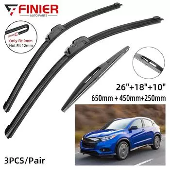3 шт. щетки стеклоочистителя для Honda HR-V Vezel 2013-2019 26 18 10 подходят для переднего лобового стекла, щетки для окон, резак, аксессуары