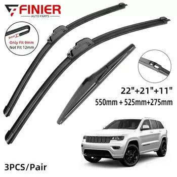 3 шт. щетки стеклоочистителя для Jeep Grand Cherokee WK2 2013-2020 22 21 11 подходят для переднего лобового стекла, щетки для окон, резак, аксессуары