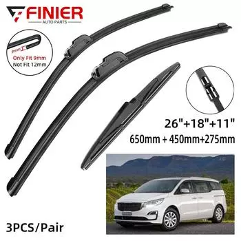 3 шт. щетки стеклоочистителя для KIA Carnival 2015-2019 26 18 11 подходят для переднего лобового стекла, щетки для окон, резак, аксессуары 2015 2016 2017 2018 2019