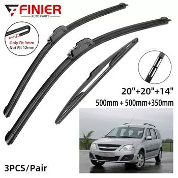 3 шт. щетки стеклоочистителя для Lada Largus 2012-2017 20 20 14 подходят для переднего лобового стекла, щетки для окон, резак, аксессуары 2012 2013 2014 2015 2016