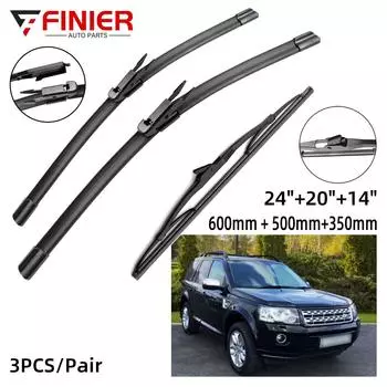 3 шт. щетки стеклоочистителя для Land Rover Freelander MK2 2007-2014 24 20 14 подходят для переднего лобового стекла, щетки для окон, резак, аксессуары 2011 2012 2013