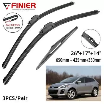 3 шт. щетки стеклоочистителя для Mazda CX-7 CX7 2007-2013 26 17 14 подходят для переднего лобового стекла, щетки для окон, резак, аксессуары