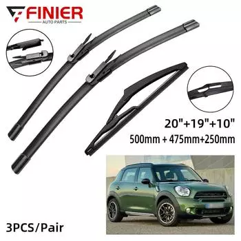3 шт. щетки стеклоочистителя для MINI Countryman R60 2010-2016 20 19 10 подходят для переднего лобового стекла, щетки для окон, резак, аксессуары 2011 2012 2013 2014