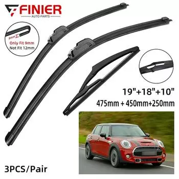 3 шт. щетки стеклоочистителя для MINI Mini One Cooper SD Hatch F55 F56 2013-2019 19 18 10 подходят для переднего лобового стекла, щетки для окон, резак, аксессуары