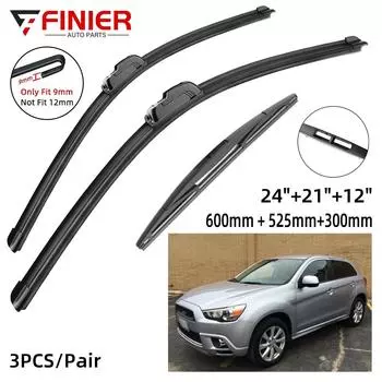 3 шт. щетки стеклоочистителя для Mitsubishi Outlander 2007-2012 24 21 12 подходят для переднего лобового стекла, щетки для окон, резак, аксессуары 2010 2011 2012
