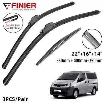 3 шт. щетки стеклоочистителя для Nissan nv200 2009-2020 22 16 14 подходят для переднего лобового стекла, щетки для окон, резак, аксессуары 2015 2016 2017 2018 2019