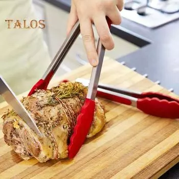 3 шт. щипцы для приготовления пищи, противоожоговые зажимы для еды, широкое применение, прочные кухонные щипцы для сервировки еды для кухни чёрный