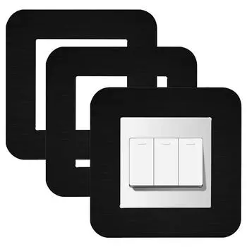 3 шт., серебристые накладки на выключатель света, окантовка выключателя света, акриловые крышки одиночного выключателя света, крышка наклейки на переключатель для украшения дома 3Pcs Silver