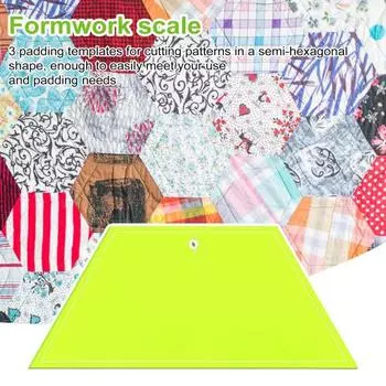 3 шт. шаблонная линейка DIY акриловый шаблон для квилтинга полушестигранная швейная линейка для лоскутного шитья швейные принадлежности set