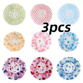 3 шт. шапочка для душа водонепроницаемая банная шапочка утолщенная водонепроницаемая сухая шапочка для волос кухонное масло паровая шапочка спа парикмахерские принадлежности аксессуары для дома