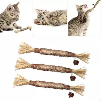 3 шт., шарик из кошачьей мяты, игрушка для домашних кошек, жевательные игрушки для прорезывания зубов, палочки для кошек, интерактивный котенок