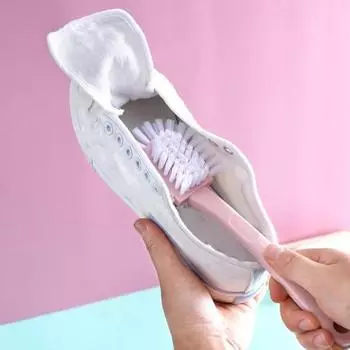 3 шт. Щетка для обуви, разноцветная, мягкая и жесткая щетина, длинная ручка, портативная