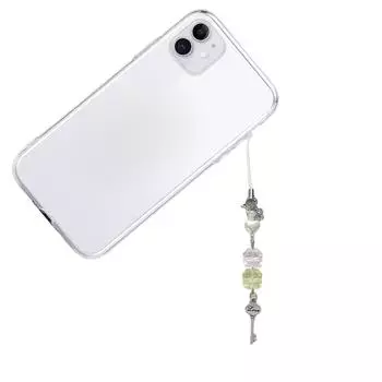 3 шт., шнурок для телефона из бисера ручной работы с четырьмя листочками клевера, цепочка для телефона из акрила, подвеска для телефона из бисера, ювелирные изделия для сумки с ключами