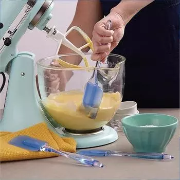 3 шт. шпатели для крема, пищевой силиконовый антипригарный скребок для крема, инструменты для самостоятельного приготовления хлеба для дома синий