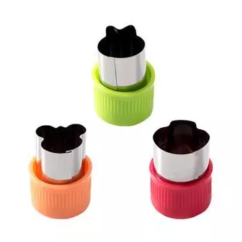 3 шт., штамп для печенья, простая в эксплуатации форма для выпечки, гладкие края, полезный мини-нож в форме сердца, овощерезка, кондитерский кухонный гаджет Hearts