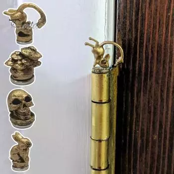 3 шт. штифт для петли, винтажная головка петли для двери с изображением животных, декоративная смоляная штифт для петли для любителей животных, домашний декор C золотистый