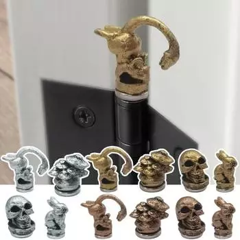 3 шт. штифт петли верхняя часть винтажная петля для двери животное голова украшение смола декоративная A
