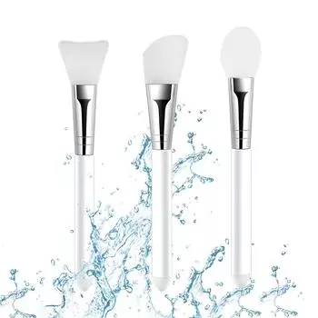3 шт. силиконовая кисть для лица, грязевой аппликатор, мягкий легкий инструмент для макияжа и красоты Fan + knife type + tongue type