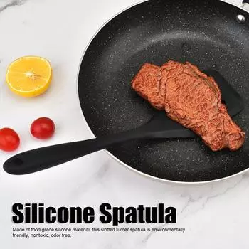 3 шт. силиконовая лопаточка, легкая чистка, пищевой силиконовый шпатель без запаха с прорезями, многофункциональный кухонный инструмент
