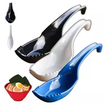 3 шт. силиконовая ложка для лапши с эргономичной ручкой, пищевая, без BPA, многоцелевая