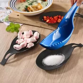 3 шт. силиконовая ложка для лапши с эргономичной ручкой, пищевая, без BPA, многоцелевая, необычная, кухонная утварь, столовые приборы 1 Set