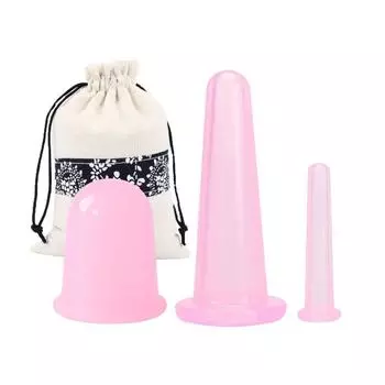 3 шт. Силиконовые банки для вакуумных банок для массажа ventouse антицеллюлитные присоски для лица и тела снятие боли массаж masajeador