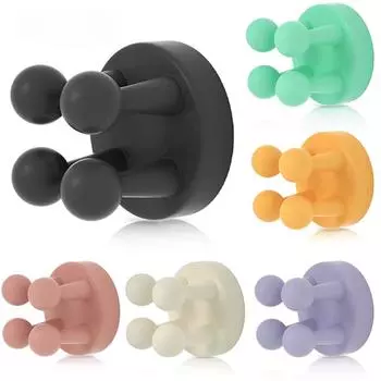 3 шт., силиконовые держатели для зубных щеток, водостойкий самоклеящийся настенный одинарный крючок для подвешивания ключа, держатель вилки