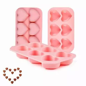 3 шт. силиконовые формы в форме сердца, формы для шоколадных конфет в форме сердца, антипригарные формы для выпечки на День святого Валентина, шоколадный пудинг, торт, конфеты, желе, мыло розовый