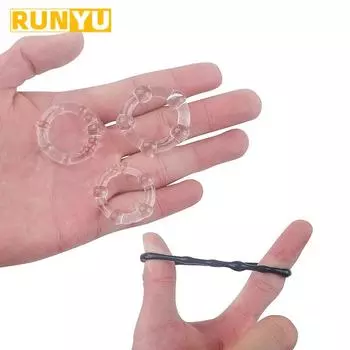 3 шт., силиконовые кольца для пениса с бусинами, задерживающие эякуляцию, кольца на член, замок, сужение эякуляции, пончики, секс-кольца для мужчин 1set