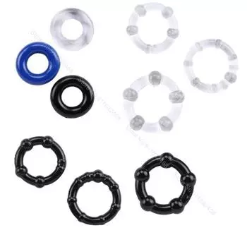 3 шт. силиконовые петушиные кольца для задержки эякуляции, кольца для пениса, секс-игрушки для взрослых, товары для секса для мужчин, игры для пар, секс-шоп 3Pcs Black