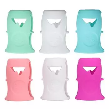 3 шт. силиконовый чехол для бутылочки, ударопрочный силиконовый чехол для бутылочки, противопротекающий чехол для стекла Baby B White+Light Green+Dark Green