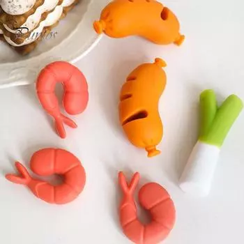 3 шт., силиконовый подъемник для крышки с защитой от проливания в форме мультфильма, термостойкий, для предотвращения перелива кастрюли, кухонный инструмент, защита от брызг на плите B