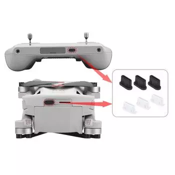 3 шт. силиконовый защитный чехол с интерфейсом Type C, пылезащитные заглушки для пульта дистанционного управления дрона Avata 2 и мобильных телефонов USB C A