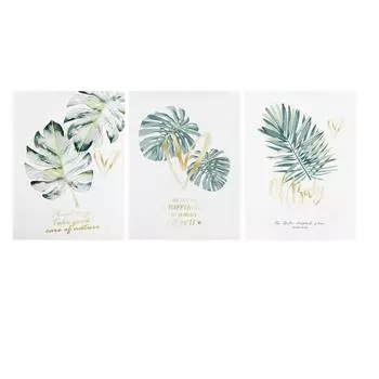 3 шт. скандинавский стиль простые зеленые растения листья с буквами настенное искусство холст картина основной декор