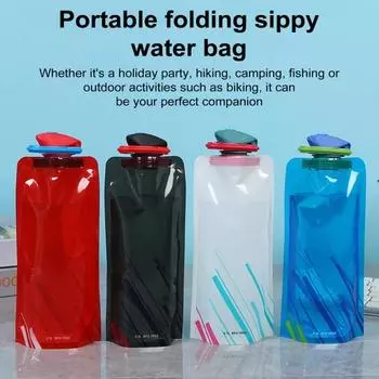 3 шт. складная сумка для воды 700 мл легкая герметичная портативная сумка для хранения воды для кемпинга на открытом воздухе 3pcs белый