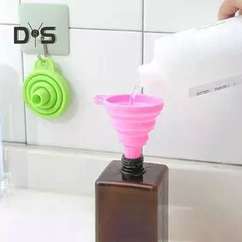 3 шт. Складные воронки, силиконовые складные воронки, не содержащие бисфенол-А, универсальные воронки для заполнения бутылок, кухонные принадлежности для приготовления пищи и выпечки 1 Set синий