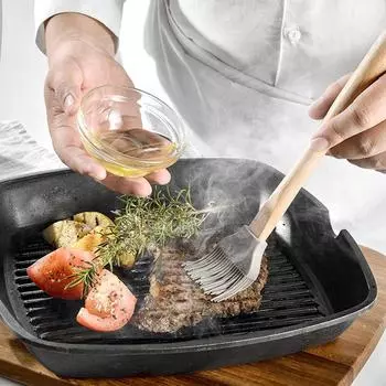 3 шт. скребок для крема DIY хлеб торт масло лопатка миксер кисть для масла кухонный инструмент для выпечки силиконовая деревянная ручка лопатка антипригарное покрытие серый