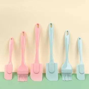 3 шт. скребок для крема DIY хлеб торт масло лопатка миксер кисть для масла кухонный инструмент для выпечки силиконовый все в одном кухонная утварь для выпечки One Size синий