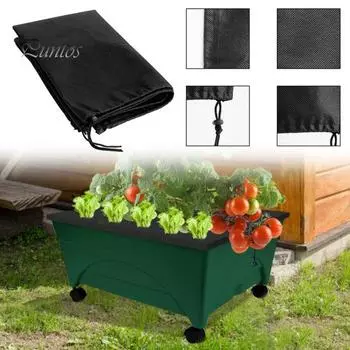 3 шт. сменные чехлы для мульчи с завязками. Простой в использовании дышащий материал. Чехлы для ящиков для выращивания растений. Городской сборщик. чёрный