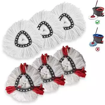 3 шт. сменные подушечки для швабры, встроенные мягкие утолщенные, хорошее водопоглощение, волокно, треугольные сменные насадки для швабры для дома белый
