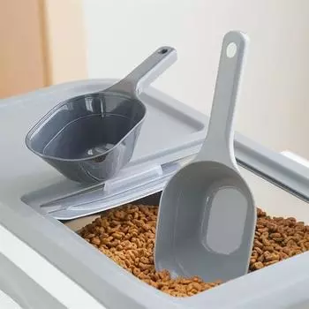 3 шт., совок для корма для домашних животных с мерной линией, пластиковые ложки для еды для собак, кошек, птиц