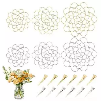 3 шт., спиральный держатель стебля из нержавеющей стали с зажимом, вставка для вазы, цветочная аранжировка, металлический твистер для букета, фиксация растений, цветочная композиция, сетка, инструмент золотистый