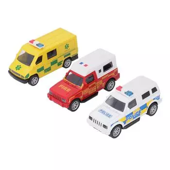 3 шт. сплава пожарная машина грузовик скорая помощь игрушка инерционная модель автомобиля аварийная машина модель для ребенка