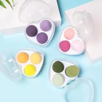 3 шт., спонж для макияжа в форме сердца, косметическое яйцо, косметическая пуховка, мягкие спонжи для основы, пудра, женские аксессуары для макияжа, инструменты для красоты розовый