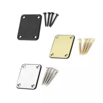 3 шт. стальная укрепляющая пластина для соединения грифа и корпуса для электрогитары/бас-гитары с винтами