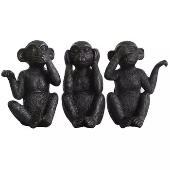 3 шт. статуэтка обезьяны из смолы, украшение в виде обезьяны из смолы, милая фигурка животного, статуэтка обезьяны из смолы, милая фигурка обезьяны золотистый