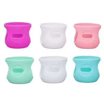 3 шт. стеклянные крышки для детских бутылочек, антиожоговые, пищевой силикон, можно мыть в посудомоечной машине, антипадения, детский бот Roseate Violet