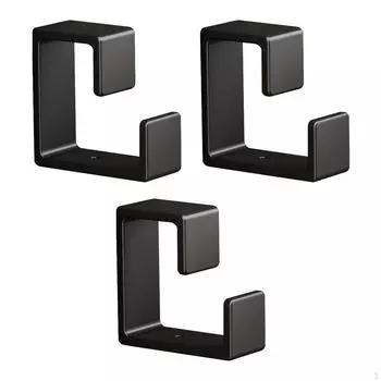 3 шт. Стеллаж для хранения раковины, умывальник, ванная комната, туалет, водонепроницаемый, настенный, для кухни, легко крепится чёрный